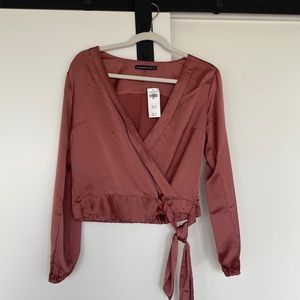 A&F satin blouse